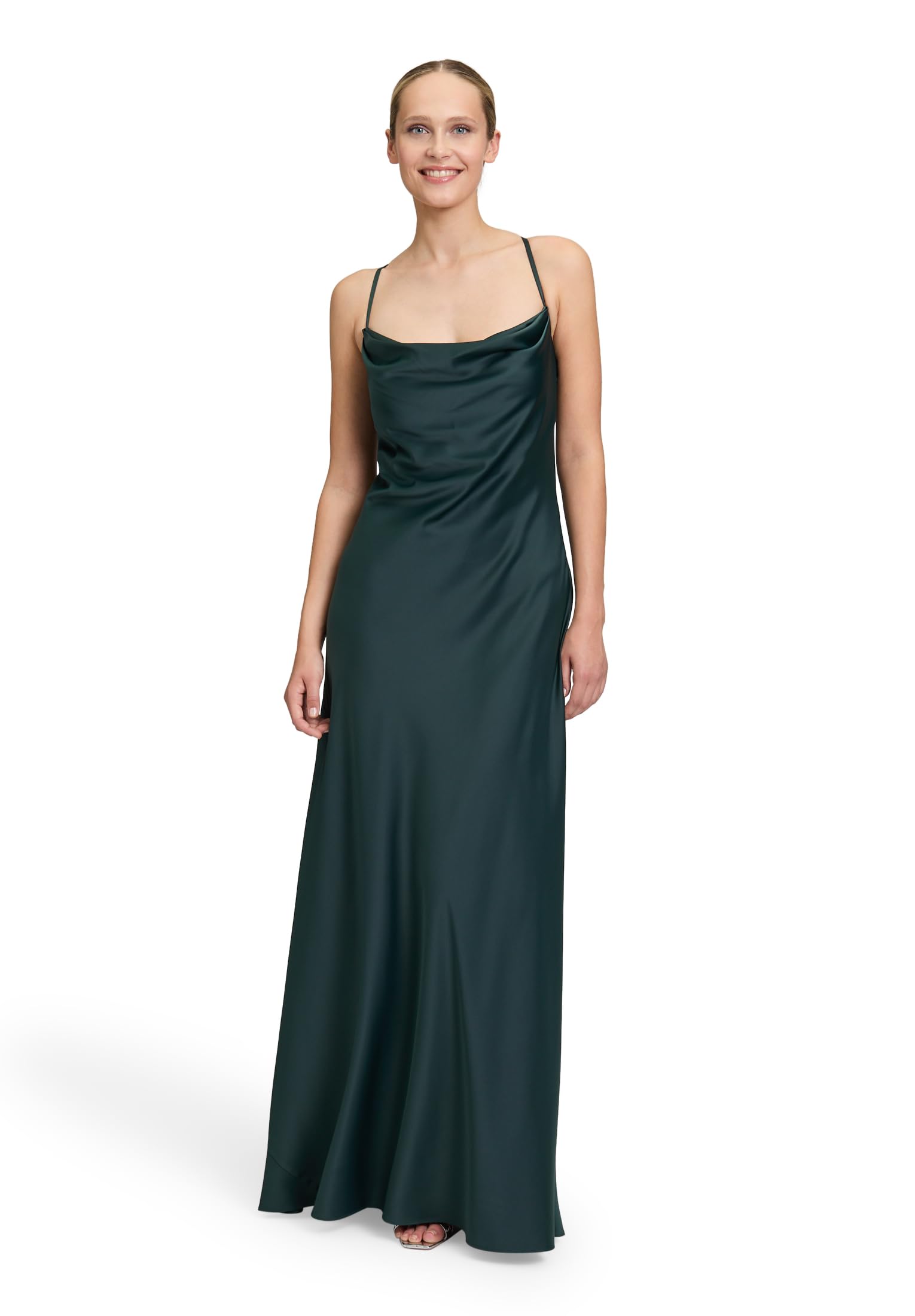 Vera Mont Damen Abendkleid mit Wasserfallausschnitt