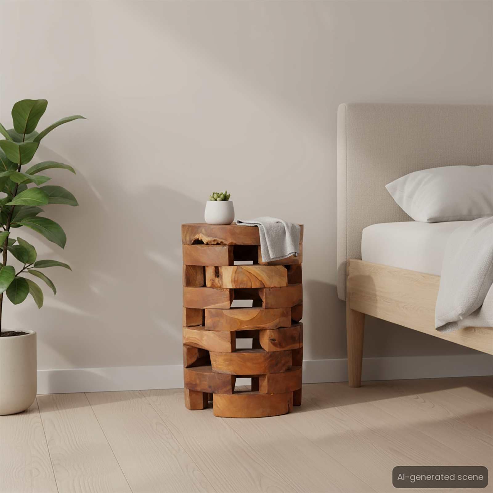 vidaXL - Nachttisch 30x30x45 cm Massivholz Teak