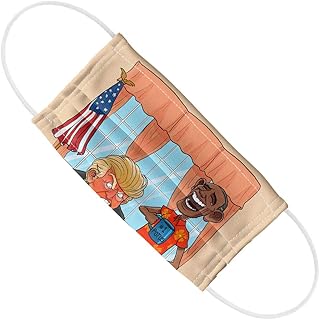 Popfunk Obama Laughing at Trump Funny President 1-Ply Reusable Face Mask Covering, Unisex