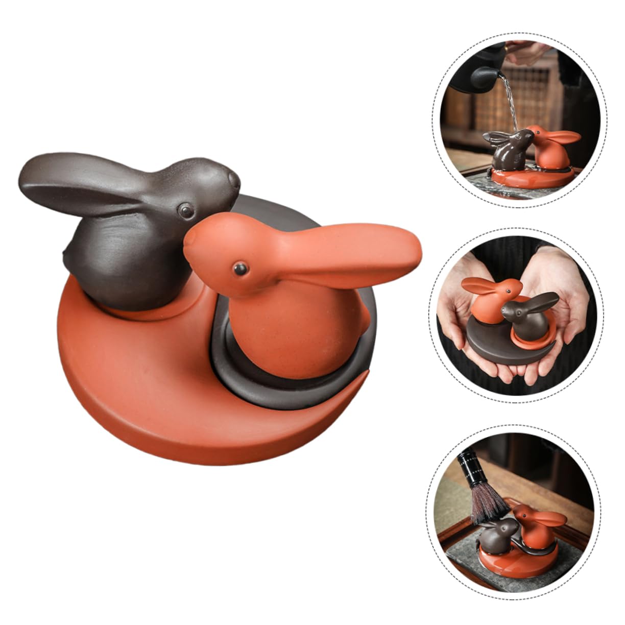 ABOOFAN 2 Sätze Häschenverzierung Mama Überraschung Vintage- Mini-frösche Kaninchen Kinderspielzeug Wohnaccessoires Süßes Stationäres Fuchs Figuren Abziehbilder Frosch Ton