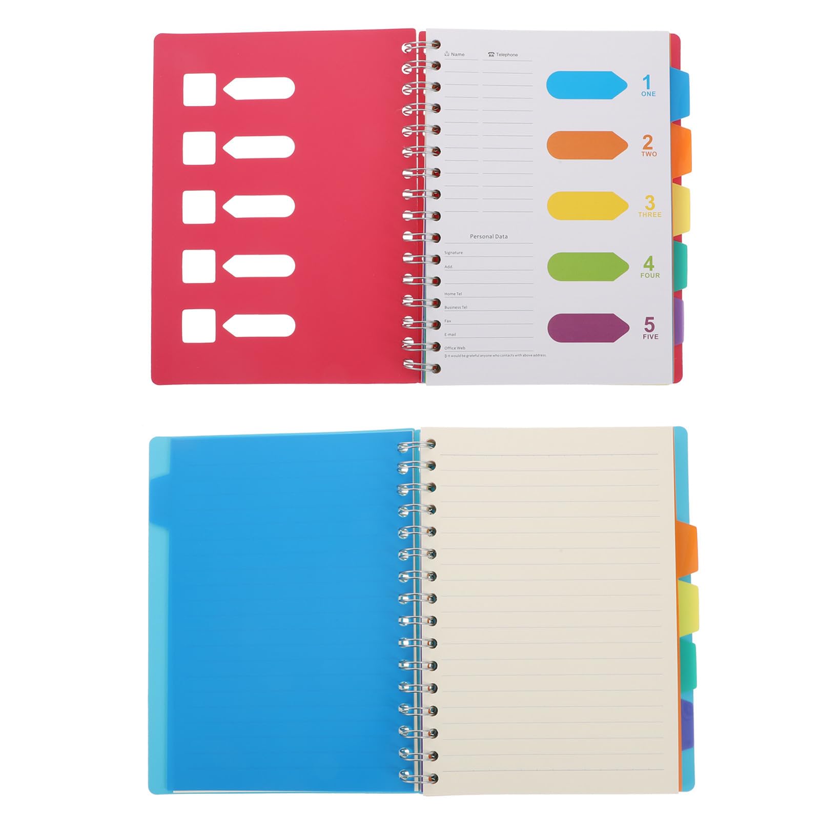 Pack de 2 Cuadernos Tapa Dura Espiral para Oficina y Viajeros, Papel, Diseño Simple y Fresco para Apuntes y Diario Personal