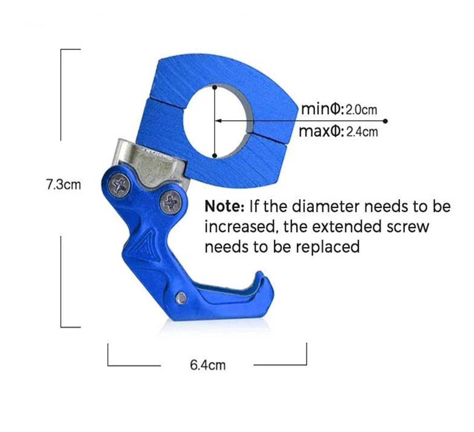 22mm Universal Helmhalter Für Motorrad Lenker - Klappbarer Haken Aus Aluminium Für Helm & Gepäck