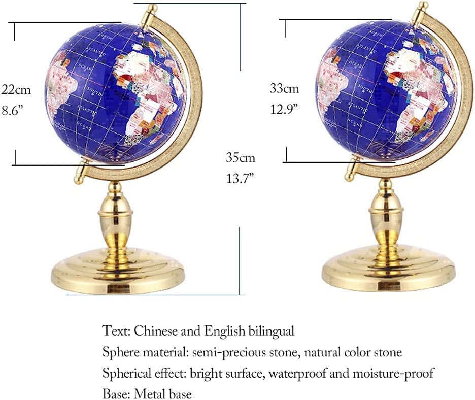 宝石地球儀 Amazon.co.jp: 実用的な宝石世界地球儀 360d° 回転地球儀 金属スタンド