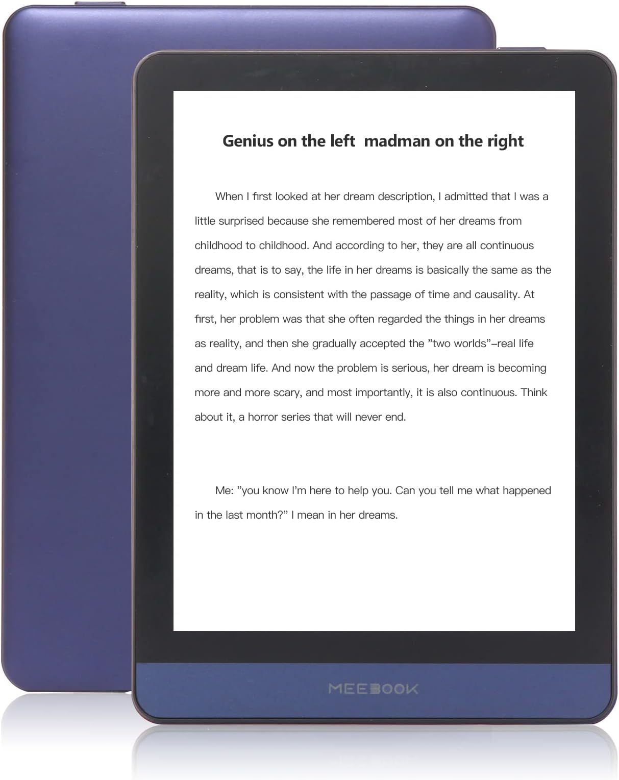 Meebook E-Reader M6 | 6' Eink Carta Screen 300PPI | Adjustable Smart Light | Android 11 | Ouad Core Processor | Audio Books | Support Google Play Store | 3GB+32GB Storage | Micro-SD Slot | Purple