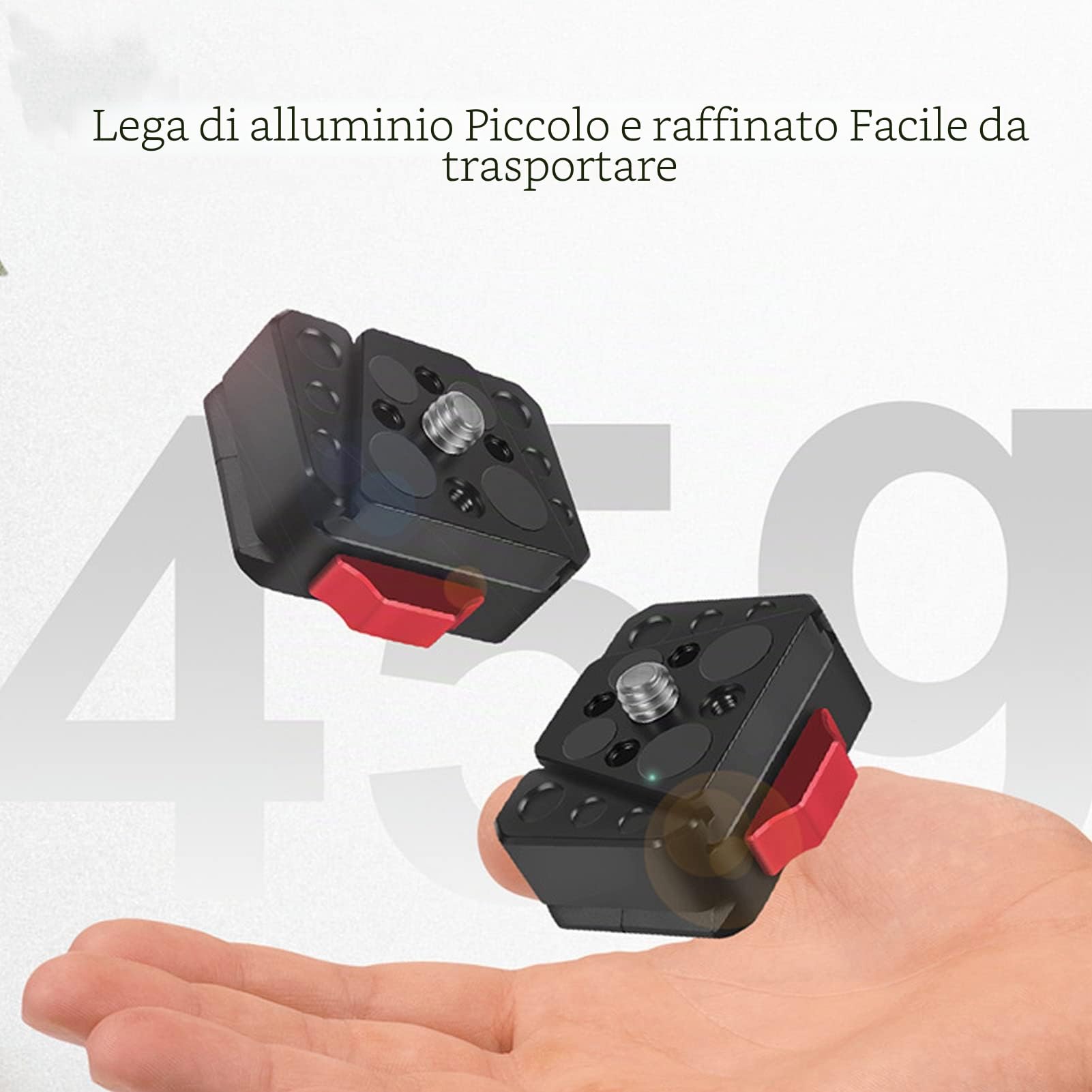 Piastra A Sgancio Rapido V-Lock In Alluminio Con Foro 1/4" Per Treppiedi, DSLR E Stabilizzatori - 2