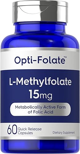 Opti-Folate L Metilfolato de 15 mg | 60 cápsulas | Potencia máxima | Optimizado y activado | Sin OMG, sin gluten | Metil Folato, 5-MTHF |