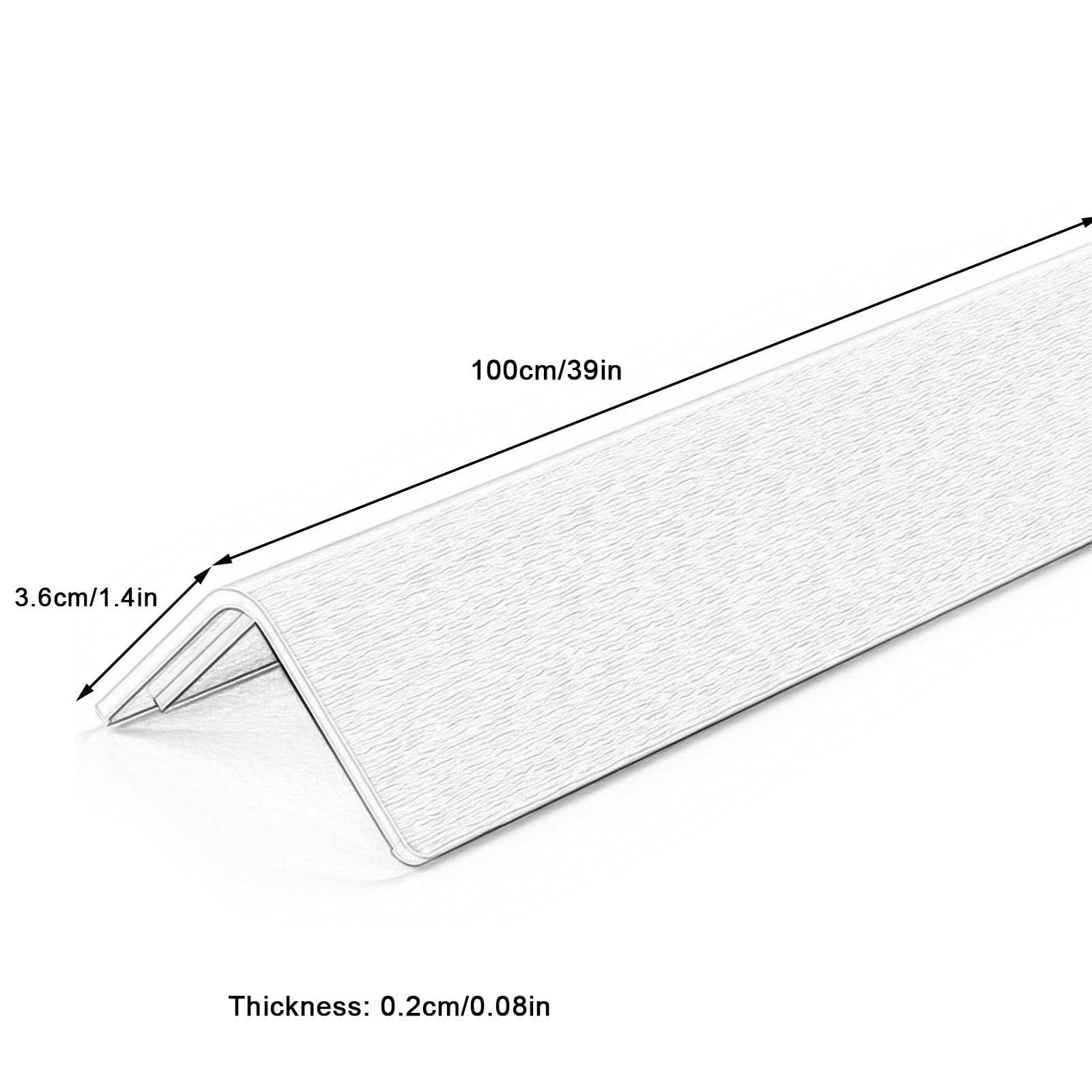 Protector Esquinas Pared, de PVC, Autoadhesivos, Cantoneras para Esquinas