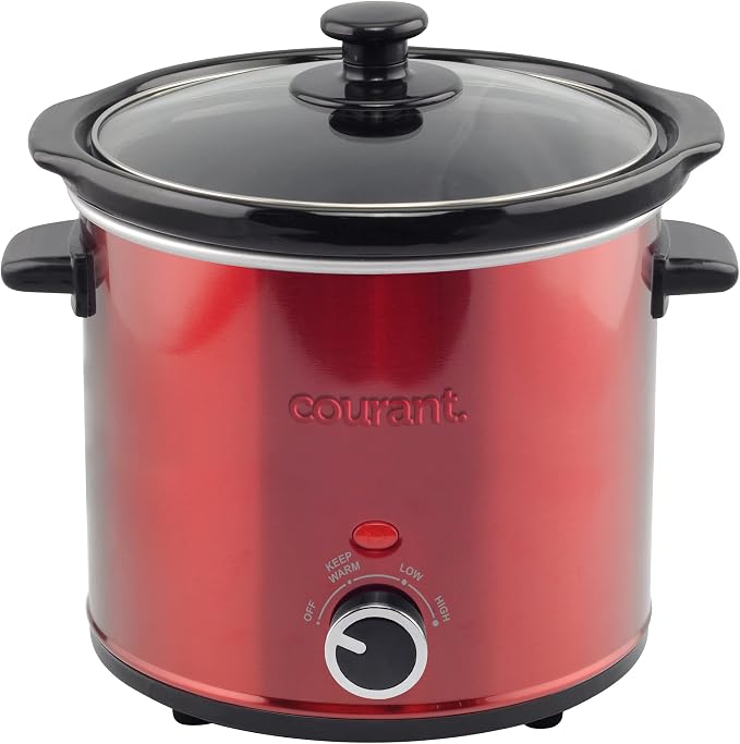 Red Courant 3.2 quart slow cooker with ceramic pot