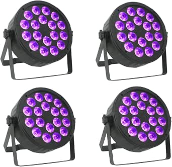 4PCS 180W RGBW Stage Par Lights with DMX512 Sound Control for Parties and Events