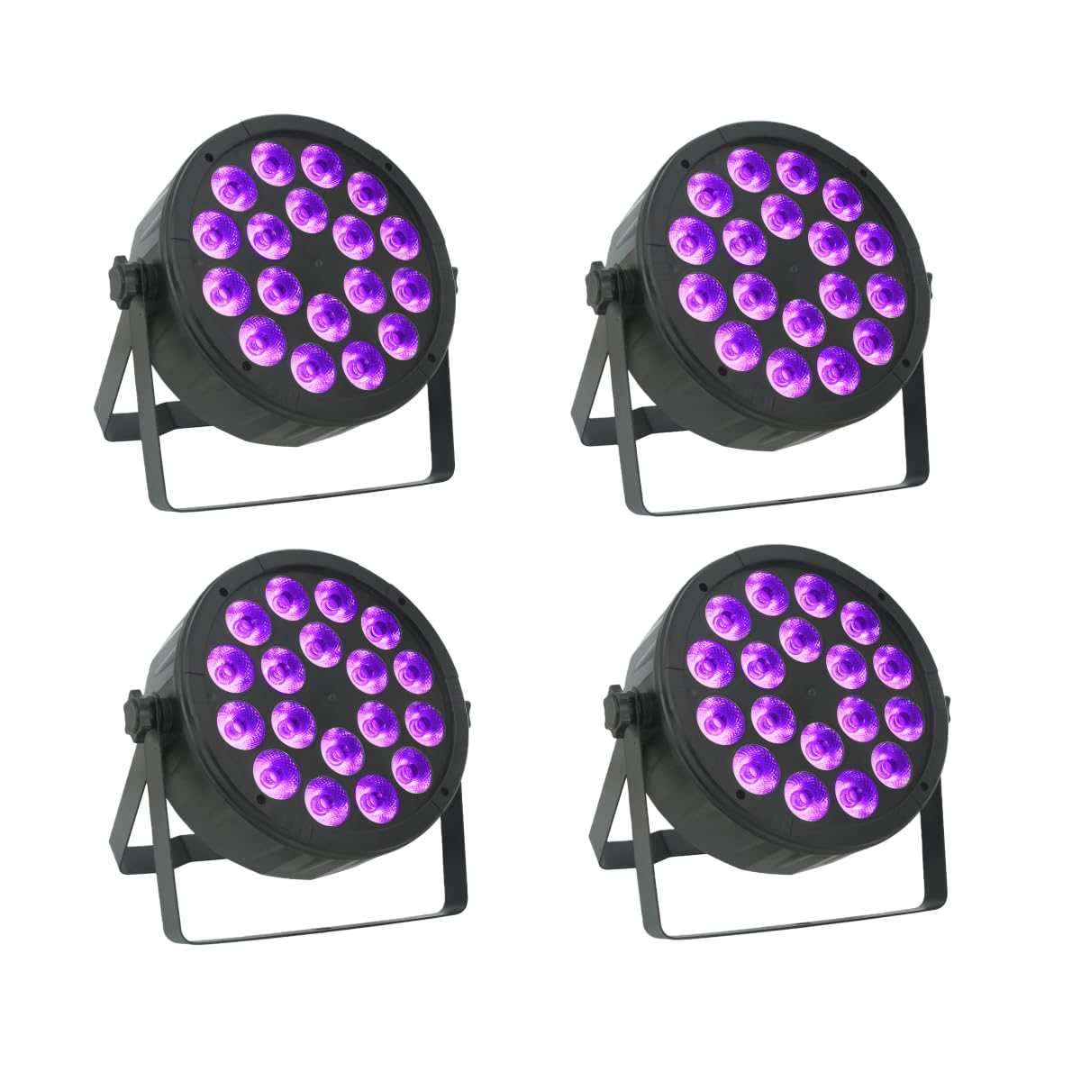 180W RGBW LED Par Lights 4 Pack, DMX DJ Stage Uplighting for Wedding Party