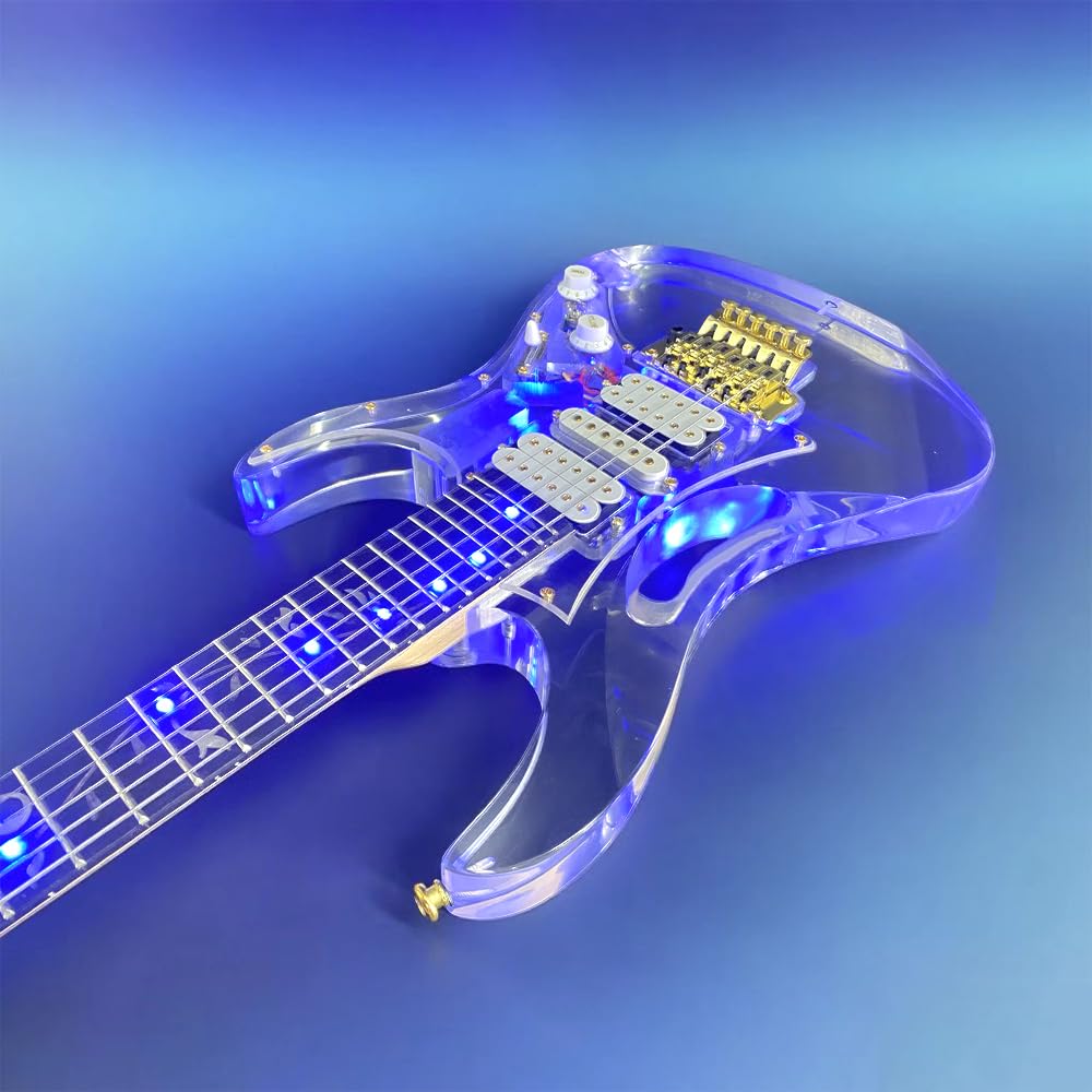 透明エレキギター LEDライト付き Amazon.co.jp: Vetimobato LEDライトエレキギター - 透明アクリル