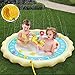 Mise à Niveau 59Inch Arroseur Tapis de Jeu avec Tuyau pour extérieur Rembourrage Piscine Jardin Pelouse Balcon, Jeux d'eau Portable Pliable pour Enfants Garçons Filles