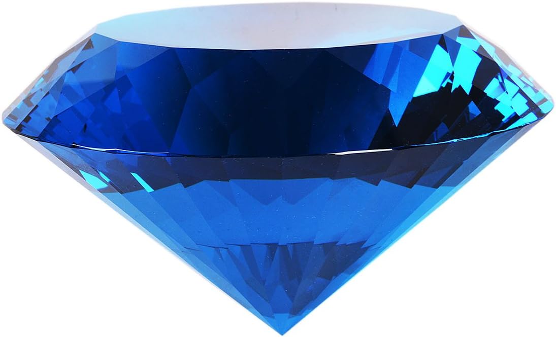 LONGWIN Huge Crystal Diamond Paperweight Diameter 4.7 Inch Wedding