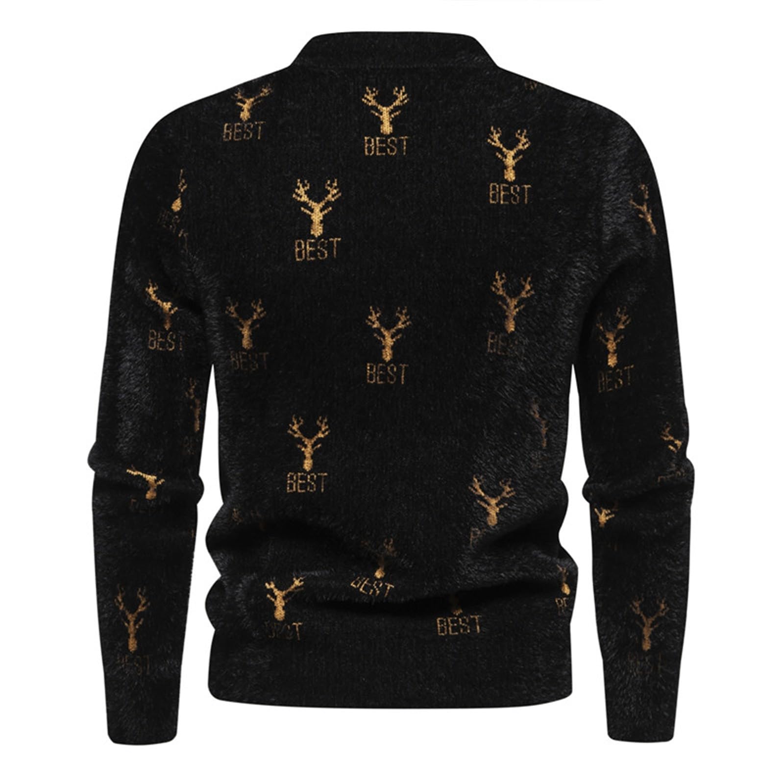 Maglioncino Natale Uomo, Maglia di Natale Uomo Maglioni Brutti di Natale Maglione Natalizio Unisex a Maglia Grossa con Babbo Natale E Renna Maglione Natale Simpatico Christmas Sweater