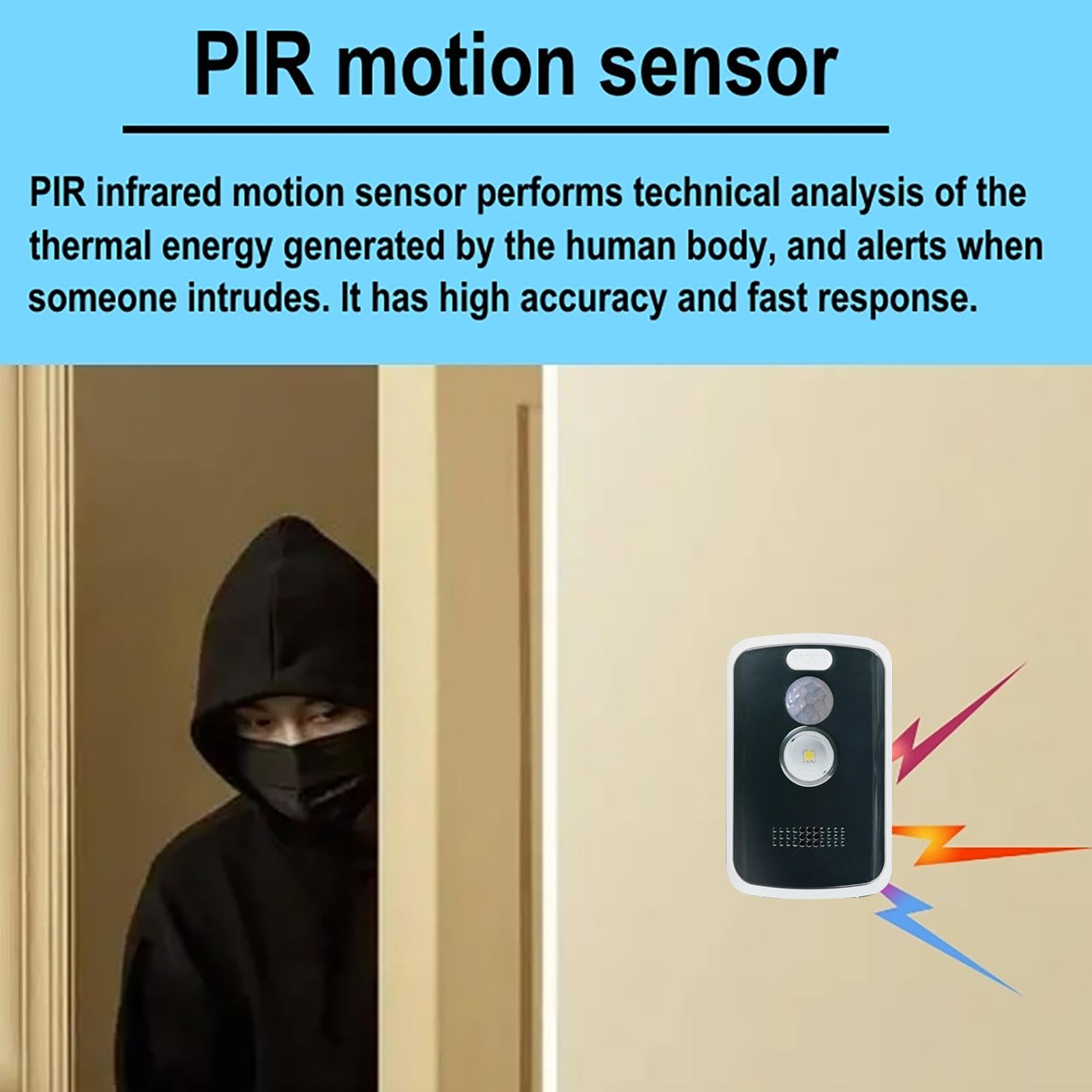 Perimeter Motion Sensor Alarm - Motion Sensor Camping Alarm with 125db High Volume,Easy Installation Outdoor Security Supplies, Anti Theft Alert System for Camping Night