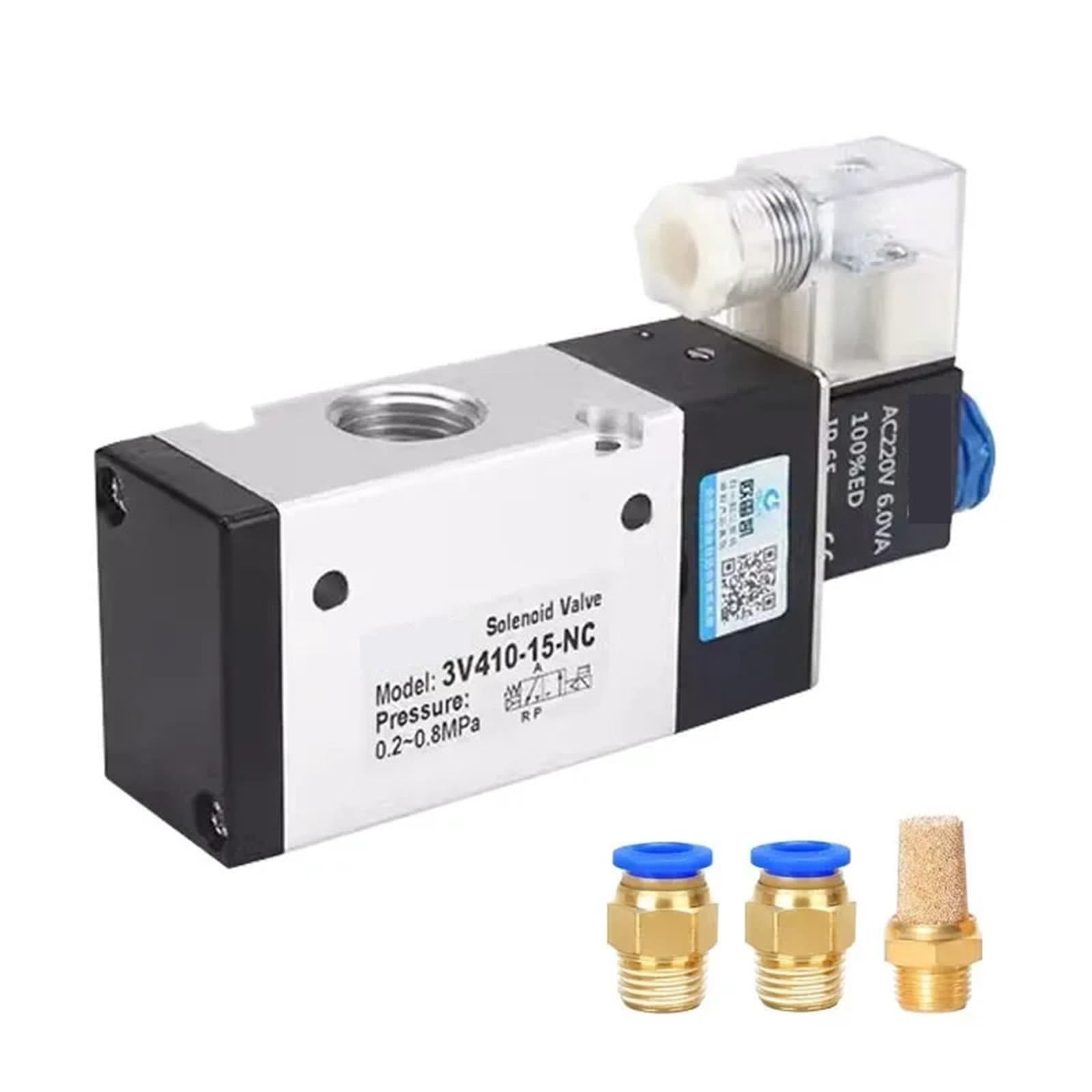 Électrovanne pneumatique 3V410-15-NC AC110V distributeur air normalement fermé 2 positions
