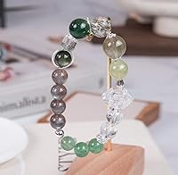 Vista 234 de Precious Gemstone Natural Crystal Healing Bracelet, Rutilated Quartz, Moonstone, Quartz Handmade Original Design Bracelet