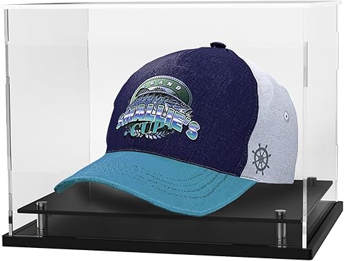 Miniatura 10 de Vitrina de casco de fútbol de tamaño completo, vitrina de acrílico de autoensamblaje con base de soporte de protección negra, protección UV,