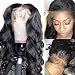 Glueless 360 Lace Front Wigs Human Hair With Baby Hair Body Wave Wigs For Black Women Unprocessed Brazilian Virgin Hair Wig Pre Plucked(18 inch, Natural Color)