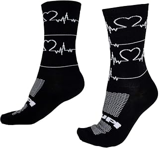 Meia Heart Beat Preto Hupi - Lt para pés menores 34-38, Cor: Preto, Tamanho: Lt (34-38)