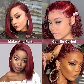 Amazon.com : HIRIREMY Bob Wig Human Hair 13x4 HD Lace