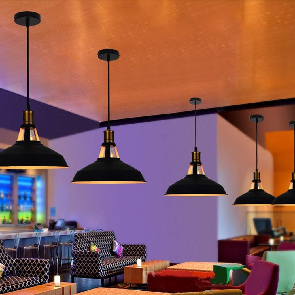 Light Lamp Chandelier American Style Country Retro Pot Lid Pendant Light Simple Shop Clothing Store Restaurant Bar Bedroom Chandeliers [Energy Class a +],34Cm*22Cm