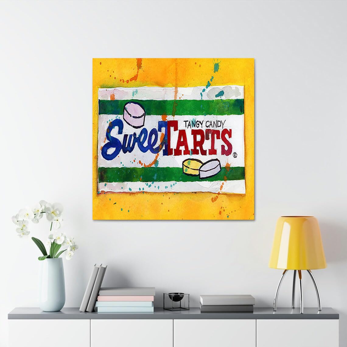 GADGETS WRAP Canvas Gallery Wrap Framed for Home Office Studio Living Room Decoration (17x17inch) - Sweet Tarts