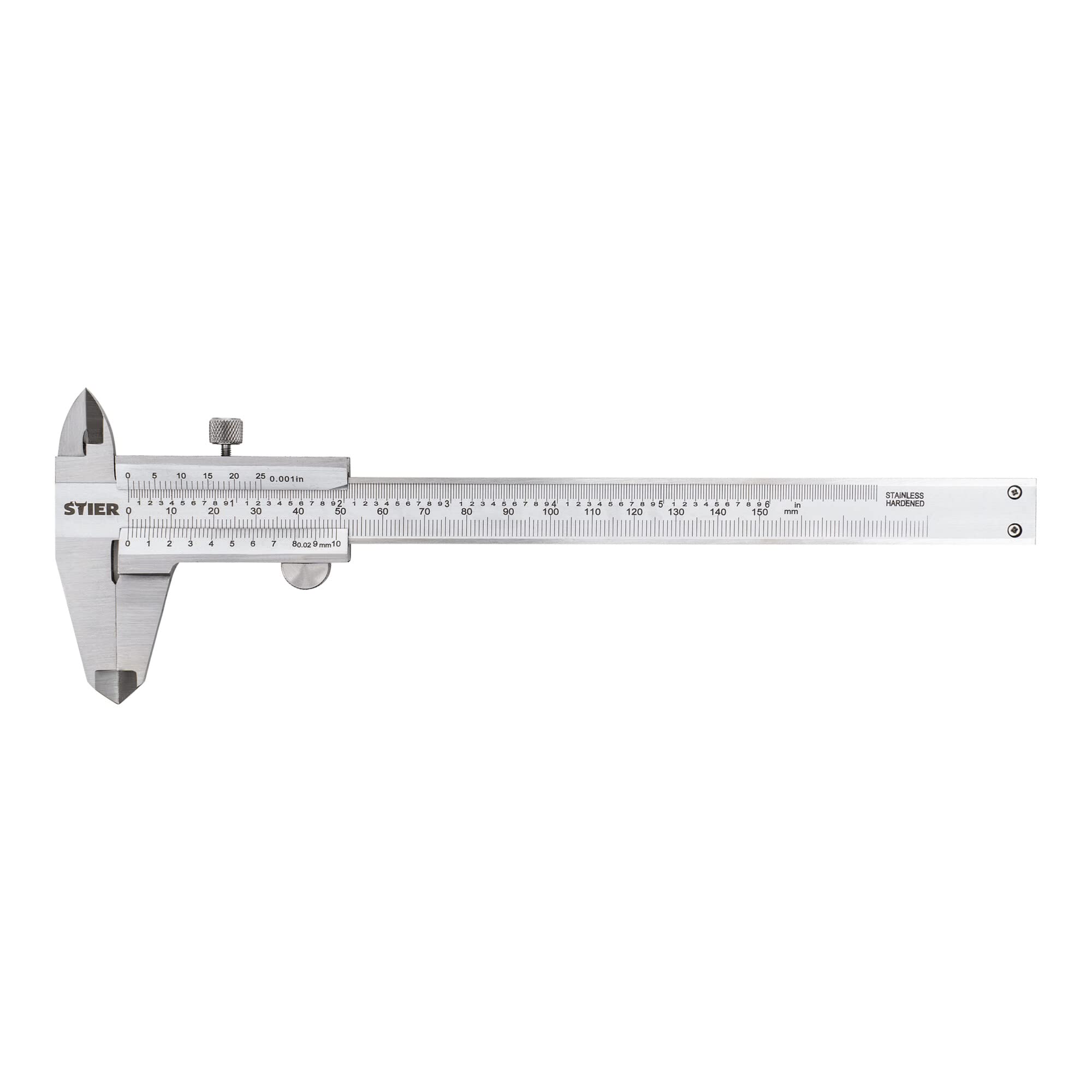 STIER Analoger Messschieber | Präzisionsmessschieber | Feststellschraube, 150 mm