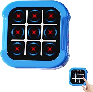 Electronic Tic Tac Toe Game, 3-in-1 Portable Tic Tac Toe with Noughts and Crosses & Flash Reflex Game Modes, Battery-Power…