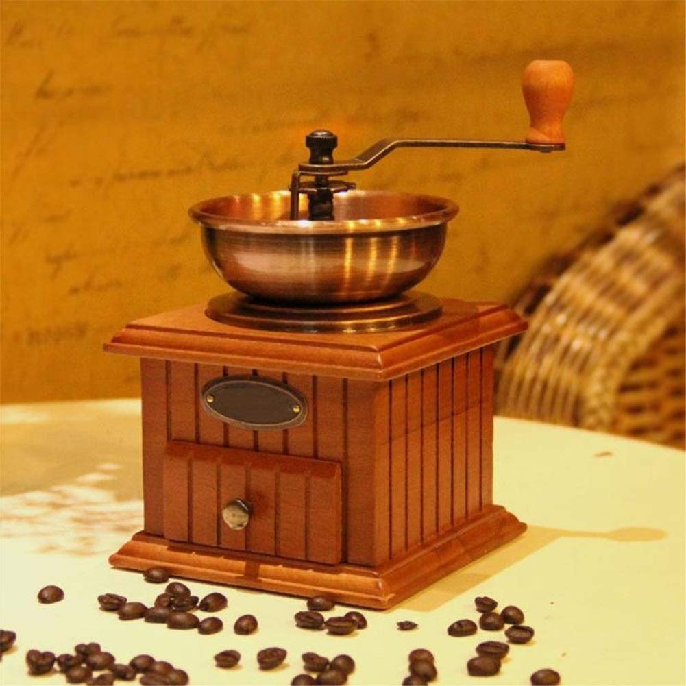 Molinillos de café manuales, Molinillo de café portátil de Mano, Molinillo de café con núcleo de cerámica, Molinillo pequeño (Negro)