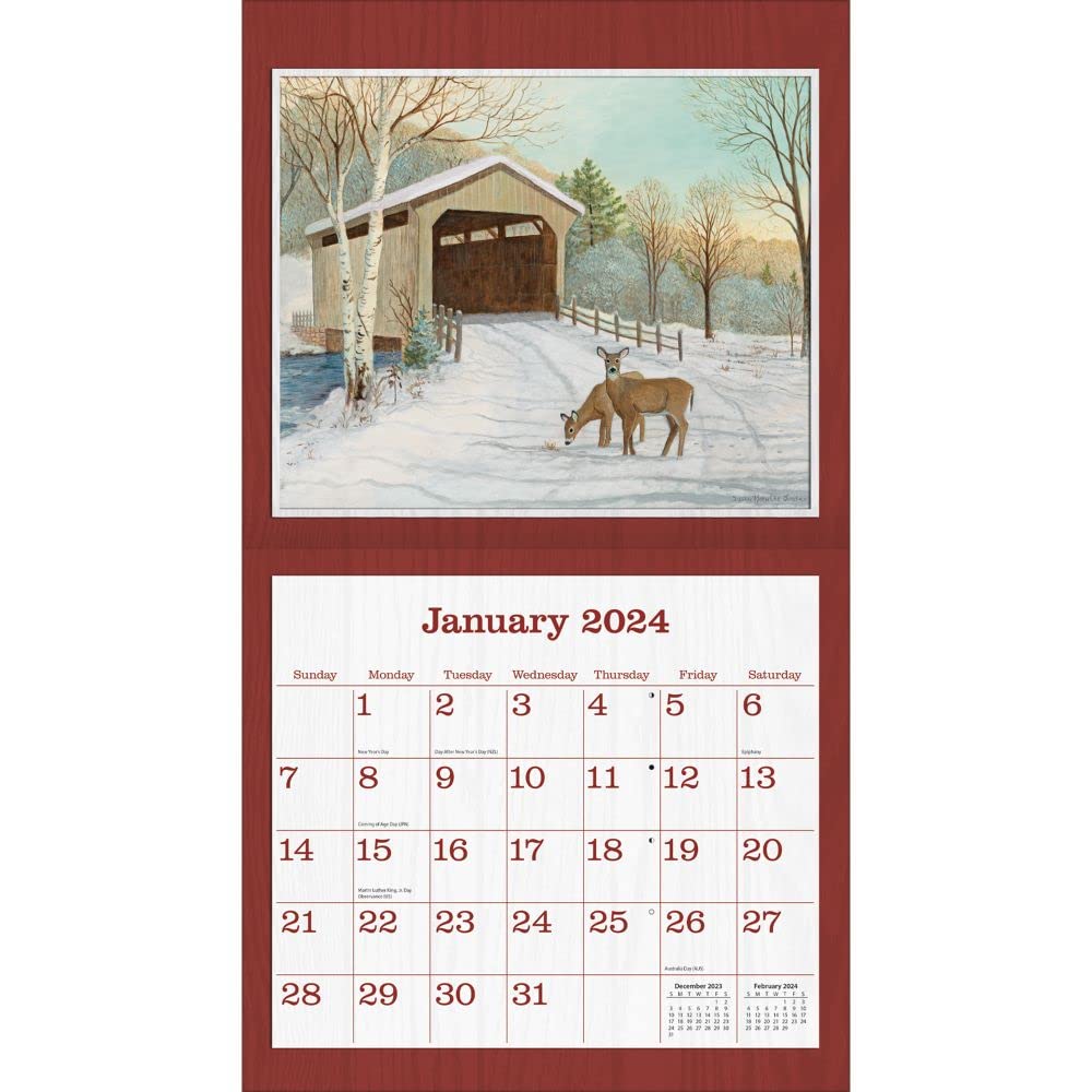 LANG Covered Bridge 2024 Wandkalender (24991001908)