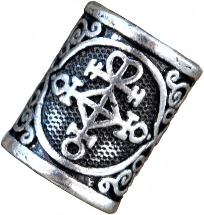 5pcs Norse Viking Rune Helm of Awe Beads for Pendant Bracelet for Hair Beards Maiking C49-7a