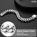 ChainsHouse Men's Stainless Steel Link Chain Bracelet 12mm 7.5 Inch Miami Chunky Cuban Curb Bracelets Biker Jewelry