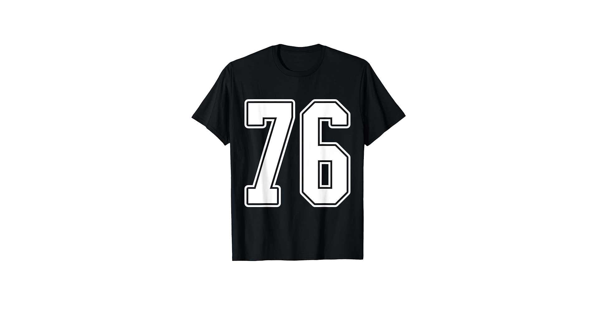 Amazon.com: #76 White Outline Number 76 Sports Fan Jersey