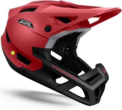 OutdoorMaster MIPS Full Face MTB Helmet, Lightweight Ventilated for DH
