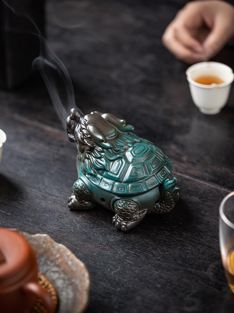 Amazon｜お香立て 線香立て 線香 お香 立て 龍亀 香炉 アンティーク