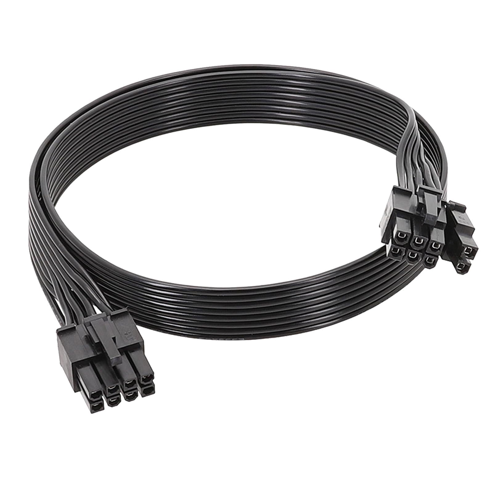 GIONAR PSU Power Cable - 65cm 6+2 Pin PCIE to Male GPU Cable for Corsair, Thermaltake & ARESGAME - Black