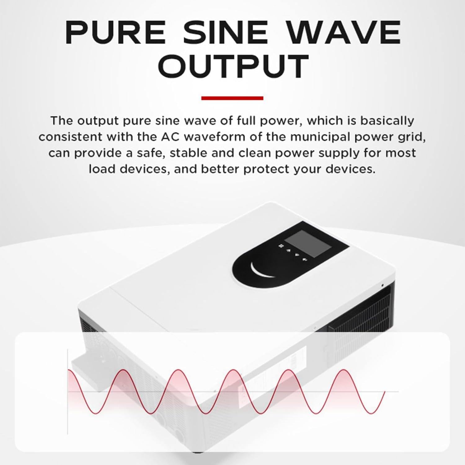 Onduleur Solaire Hybride 1.0-10.2KW 12V/24V/48V, à Onde Sinusoïdale Pure, Chargeur Autonome Avec écran Lcd, Régulateur De Charge Solaire Mppt 40/80/120/160A, Pour Stockage D'énergie Domestique 1.0KW