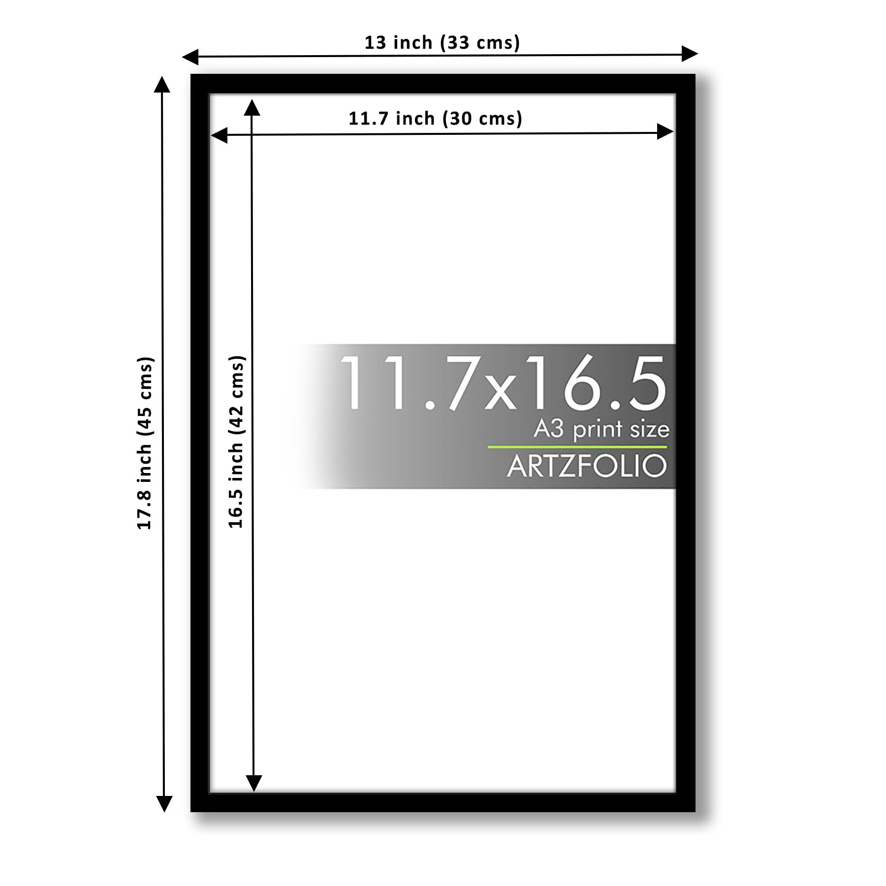 Large Black Photo Frame - ArtzFolio D565 -2