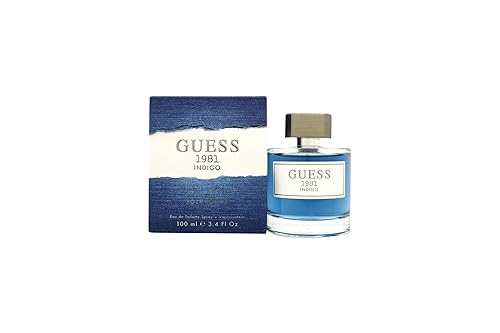 GUESS Factory 10009396 GUESS 1981 Indigo 3.4 fl oz Eau De Toilette Spray para hombre, 10009396