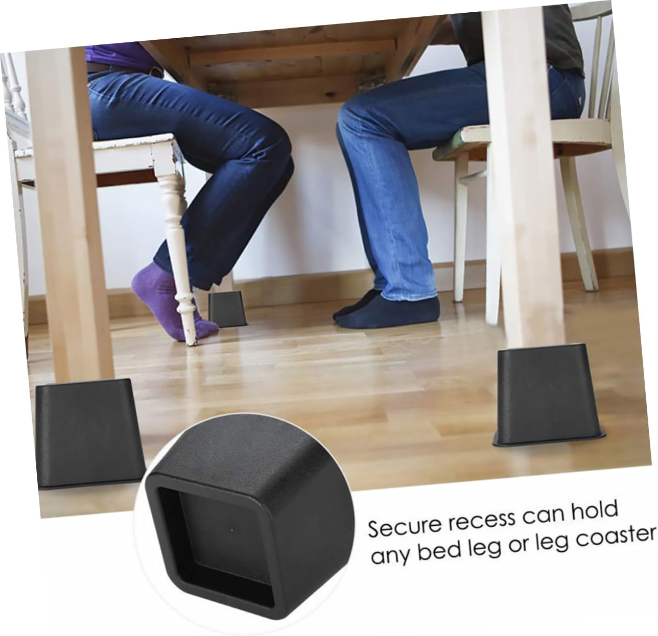 Amosfun 8pcs Professional Sofa Foot Pads for Couch Leg Risers Bed Furniture Riser Table Feet Cover Floor Protector