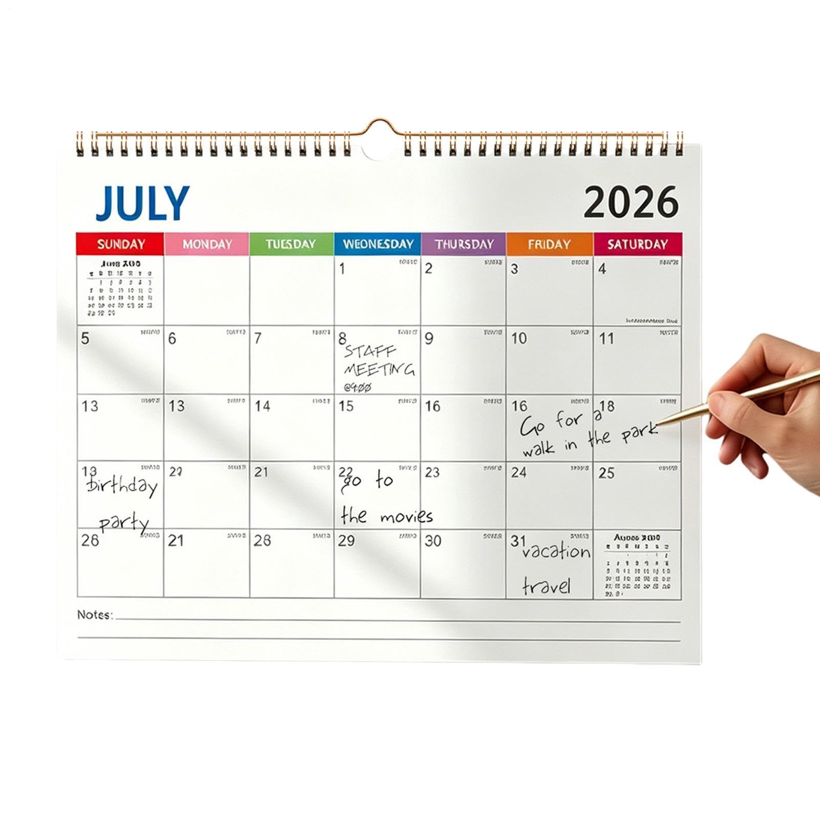 Calendario 2026-2027 Luglio 2026 - Dicembre 2027 Planner Verticale Grande