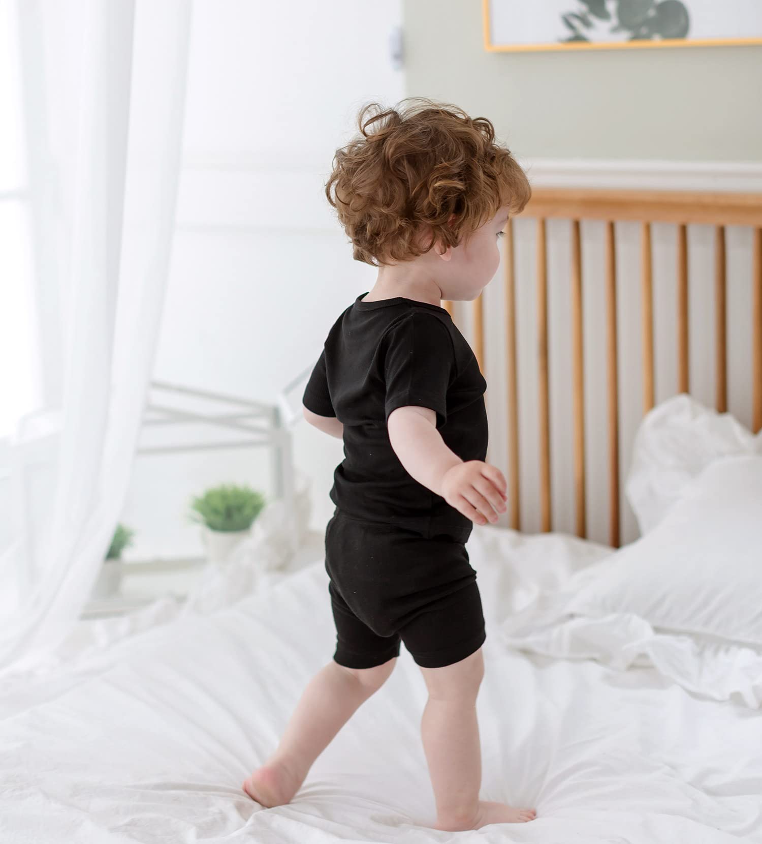 AVAUMA bebé Unisex Acanalado Manga Larga Pijamas Set Ajuste en el Mango Otoño Invierno Ropa de Noche Pjs