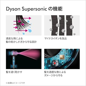 Dyson Supersonic Hair Dryer, Black/Nickel HD08 ULF BBN ENT AM, Large Airflow, Quick Drying Exclusive Powerful Wind, Quick Drying