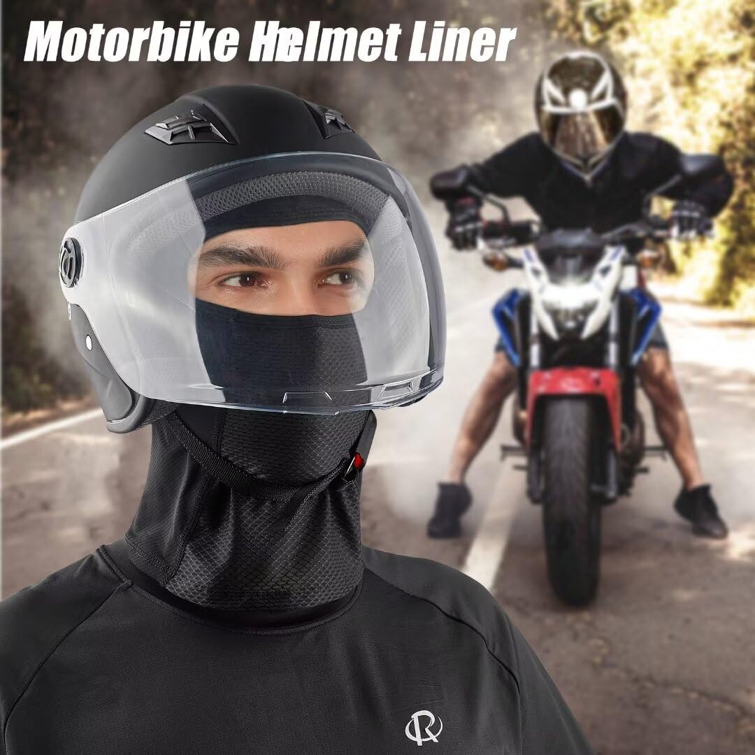 ROTTO Pasamontañas Refrescante Balaclava de Seda para Motociclismo Ciclismo Pesca para Hombre Mujer Protección Solar