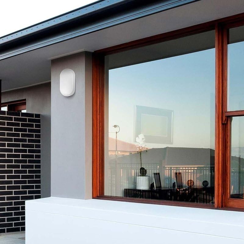 A2ZWORLD 4 Pezzi Plafoniera LED 18W 1820LM, IP54 Ovale Bulkhead, Bianco Freddo 6500K, Lampada da Parete e Soffitto, 230X104X47mm, Per Condominio Garage Esterno