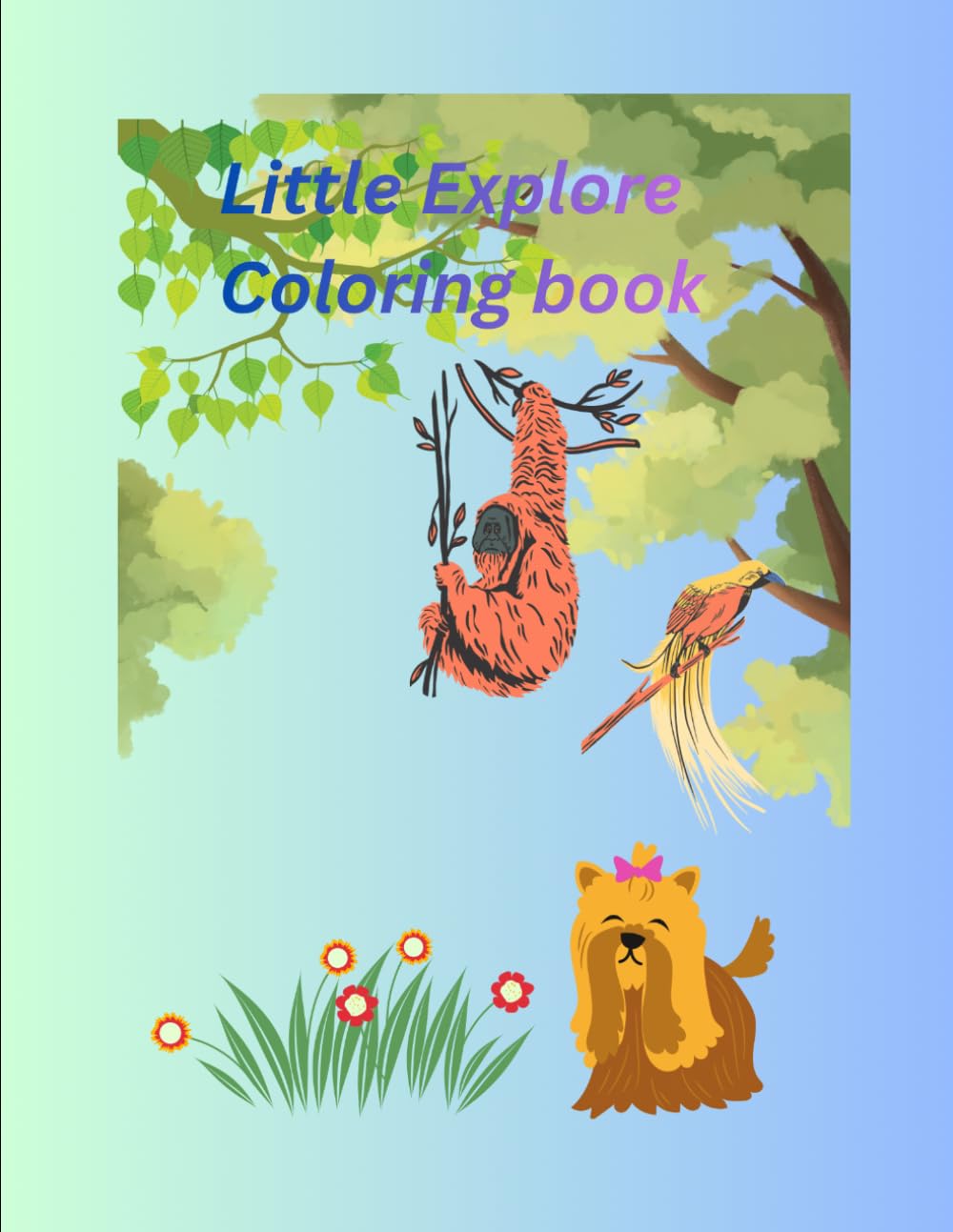 little Explore Coloring book for kids