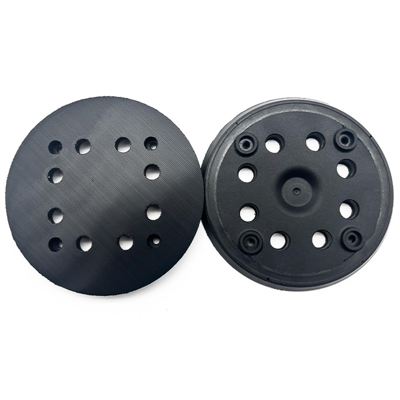 Buxuaaaa 2Pcs 8 Holes And 4 Eye Sanding Plate Adhesive Plate Flocking Grinding Disc Sanding Backing Plates Polishing Disc Adhesive Flocking Sandpaper Polishing