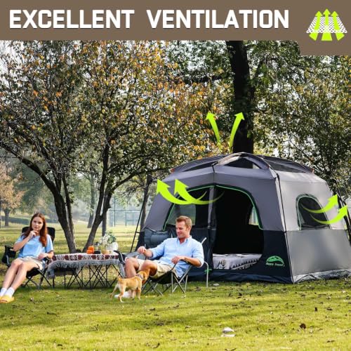 Carpa de Camping Happy Travel Cabina Blackout para 6 Personas Negra miniatura 5