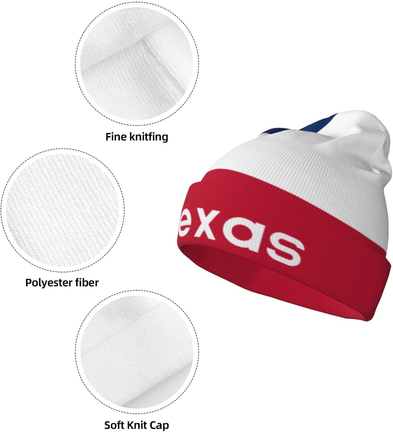 Cute State Flag Beanie Hat for Men Women Unisex Reversible Knitted Skull Cap Unisex Winter Warm Beanies Hats Caps